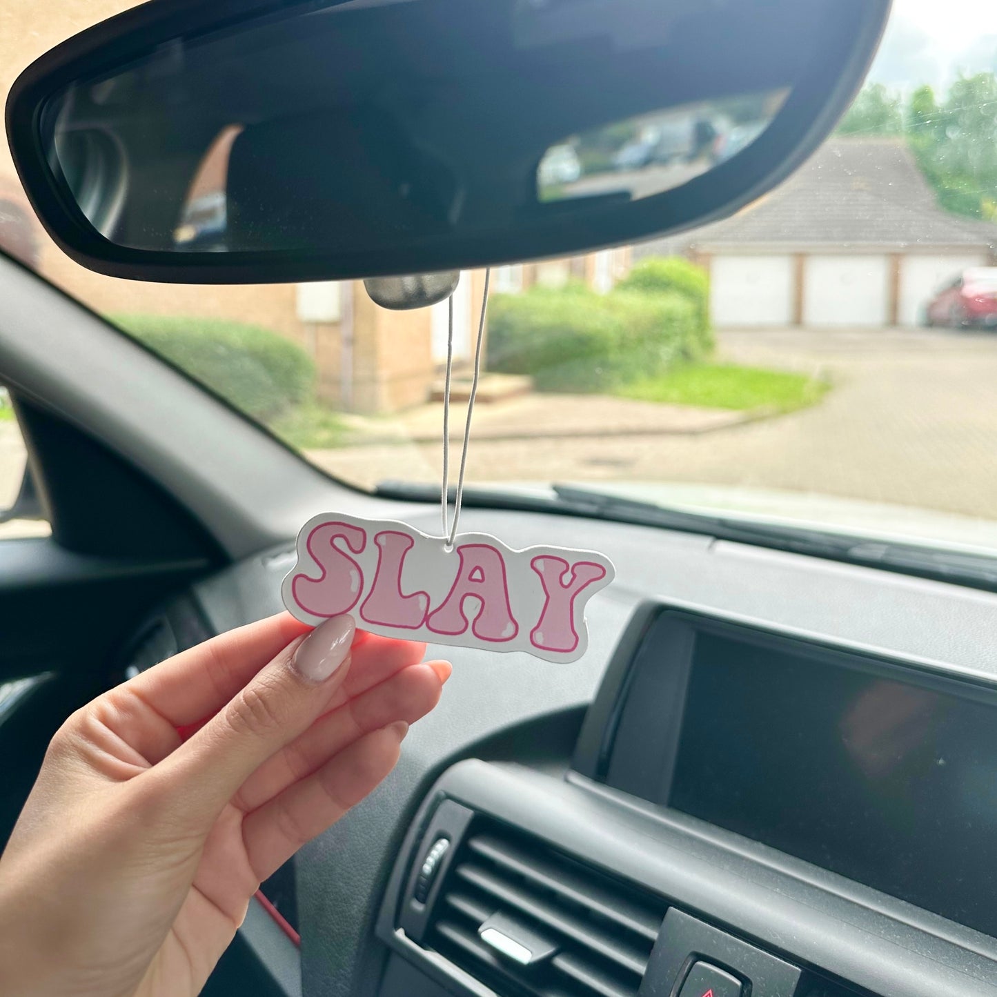 Slay Pink Quote Car Air Freshener