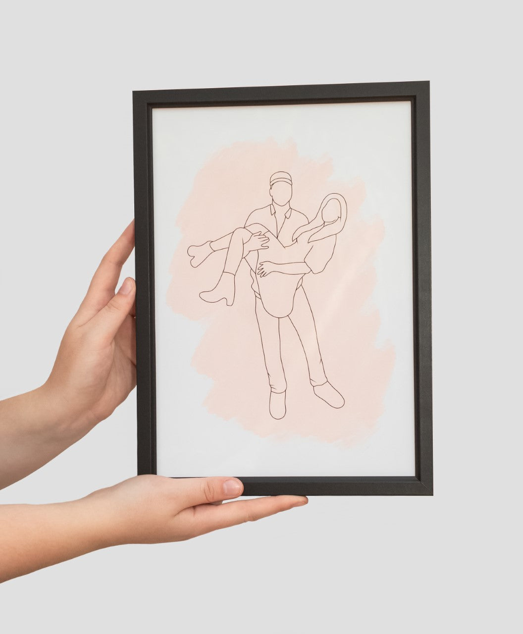 Personalised Watercolour Outline Illustration Print